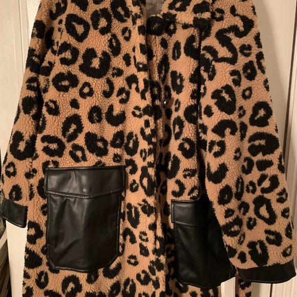 Cheetah Teddy Jacket - Brown - Picture 2 of 4